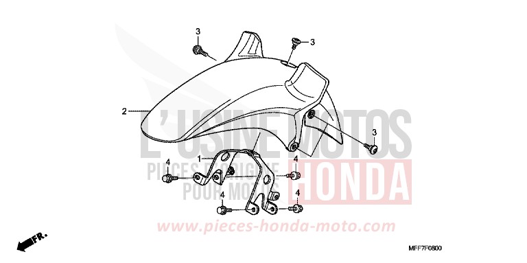 KOTFLUEGEL, VORNE von TRANSALP ABS SHASTA WHITE (NH138) von 2010